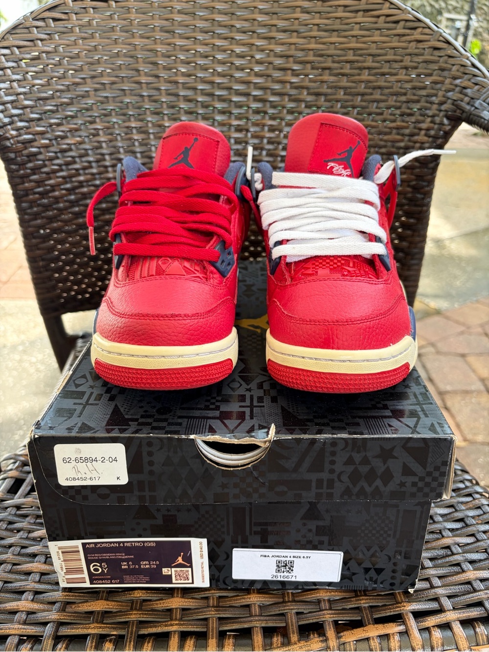 Air Jordan 4 Retro FIBA 2019 GS Size 6.5Y (Women’s 8) OG Box - Picture 2 of 6